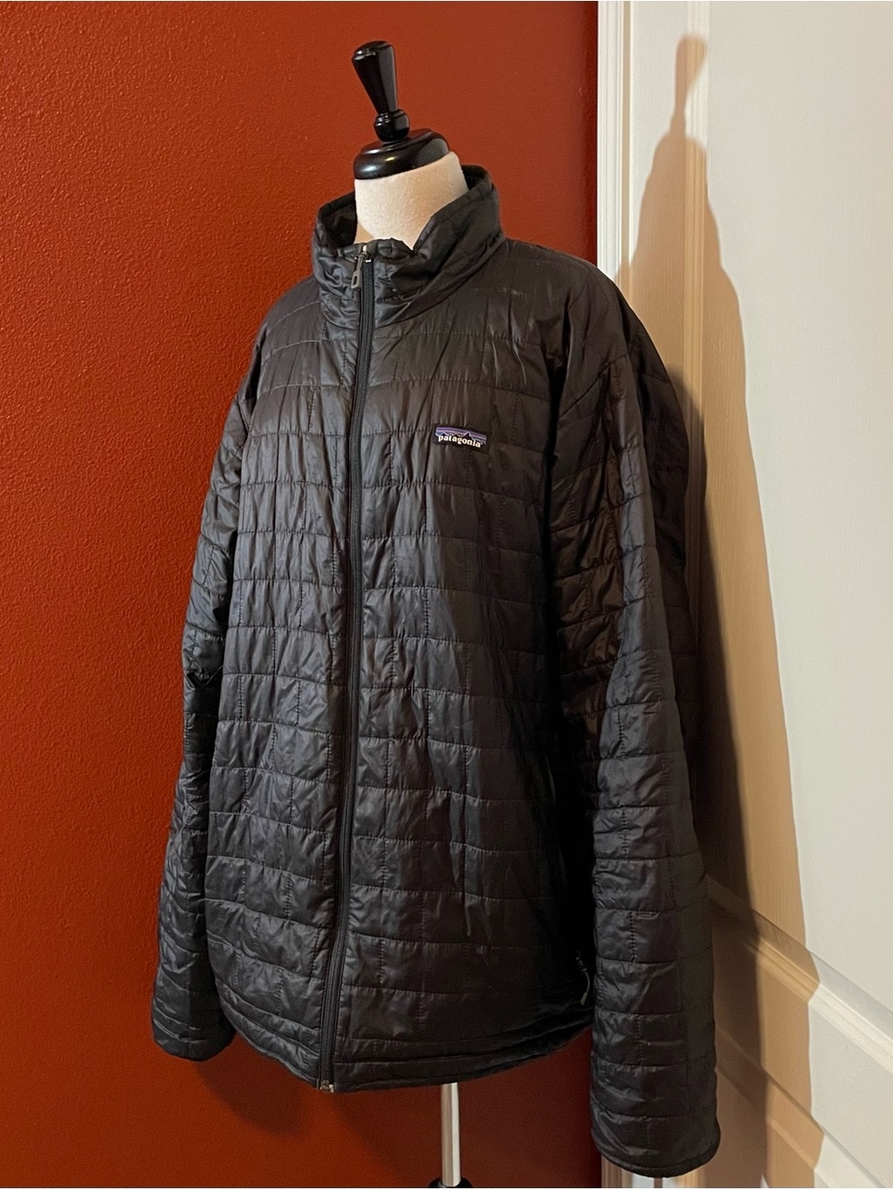 Patagonia Men’s Black Quilted Full Zip Gorpcore Primaloft Puffer Jacket